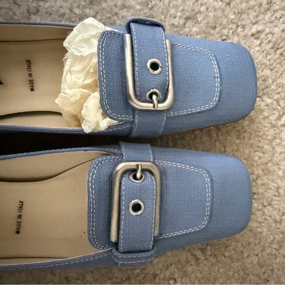 Prada Women's Sky Blue Flats - Picture 5 of 5